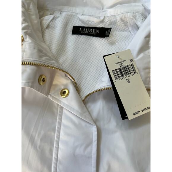 Lauren Ralph Lauren Women White Full Zip Windbreaker Jacket Size S NWT $295 - Picture 3 of 12